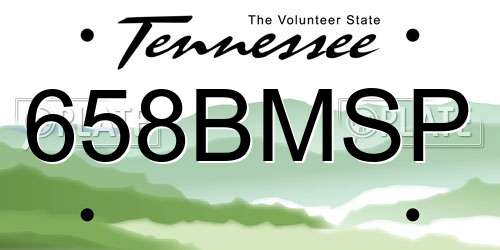 658BMSP Tennessee License Plate