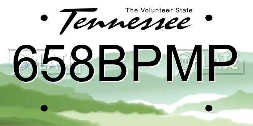658BPMP Tennessee License Plate
