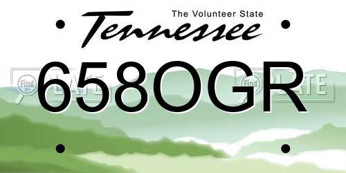 658OGR Tennessee License Plate