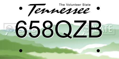 658QZB Tennessee License Plate