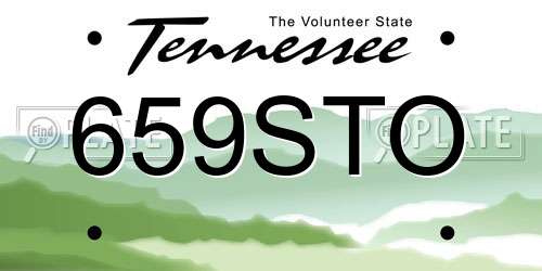659STO Tennessee License Plate