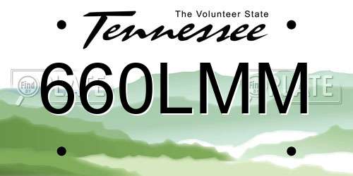 660LMM Tennessee License Plate