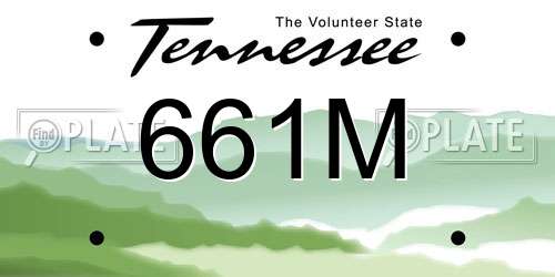 661M Tennessee License Plate