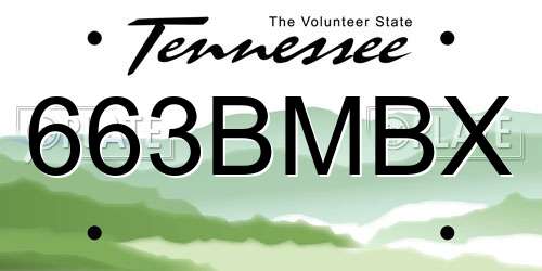 663BMBX Tennessee License Plate