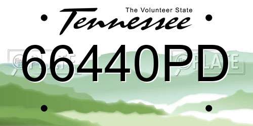 66440PD Tennessee License Plate
