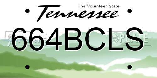 664BCLS Tennessee License Plate
