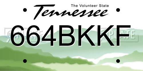 664BKKF Tennessee License Plate