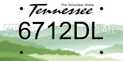 6712DL Tennessee License Plate