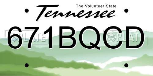 671BQCD Tennessee License Plate