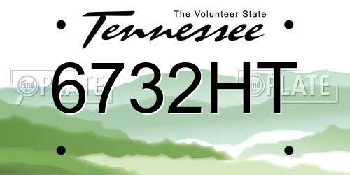 6732HT Tennessee License Plate