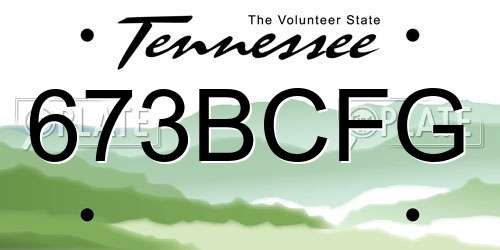 673BCFG Tennessee License Plate