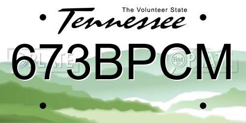 673BPCM Tennessee License Plate