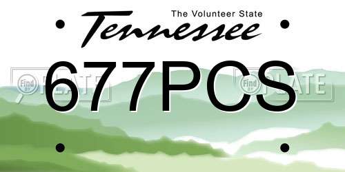 677PCS Tennessee License Plate