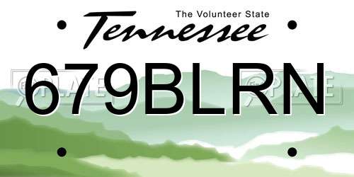 679BLRN Tennessee License Plate