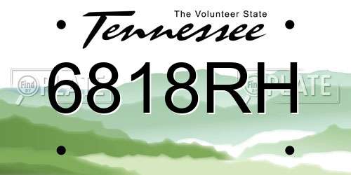 6818RH Tennessee License Plate
