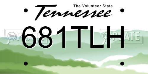 681TLH Tennessee License Plate