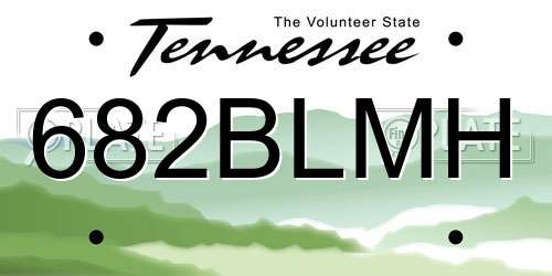 682BLMH Tennessee License Plate
