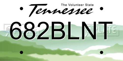 682BLNT Tennessee License Plate