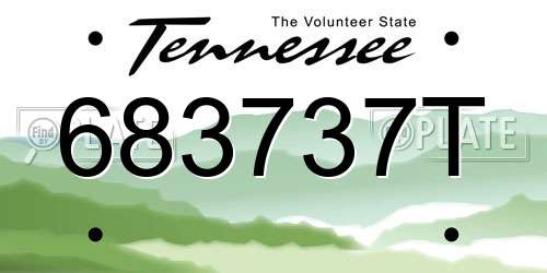 683737T Tennessee License Plate
