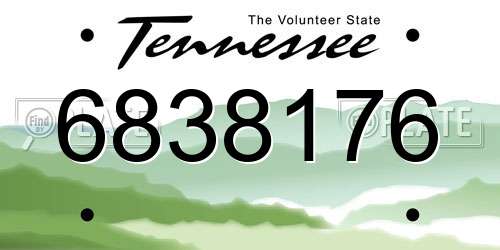 6838176 Tennessee License Plate