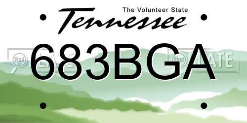 683BGA Tennessee License Plate