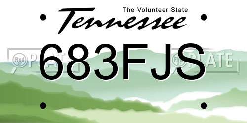 683FJS Tennessee License Plate