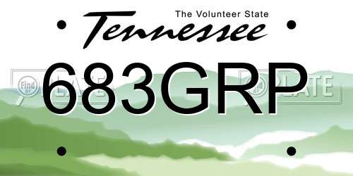683GRP Tennessee License Plate