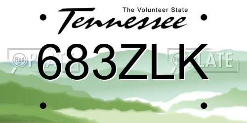 683ZLK Tennessee License Plate