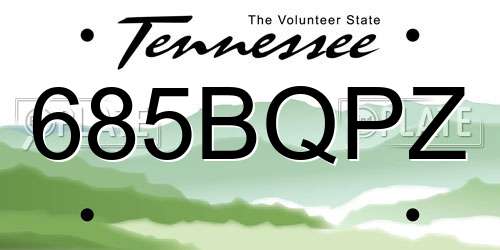 685BQPZ Tennessee License Plate