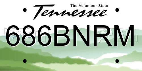 686BNRM Tennessee License Plate