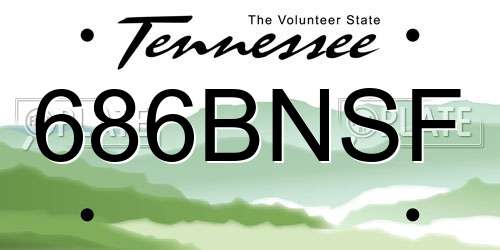 686BNSF Tennessee License Plate