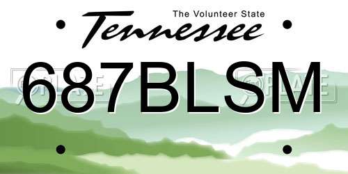 687BLSM Tennessee License Plate