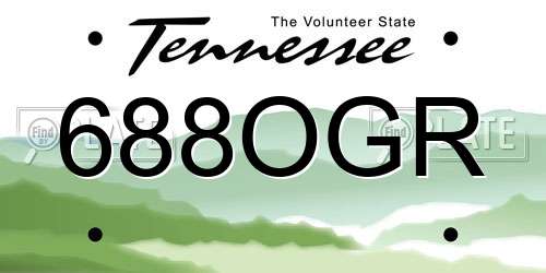 688OGR Tennessee License Plate
