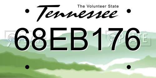 68EB176 Tennessee License Plate