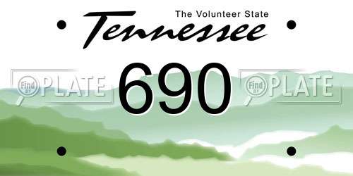 690 Tennessee License Plate