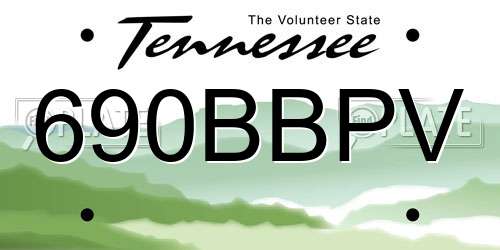 690BBPV Tennessee License Plate