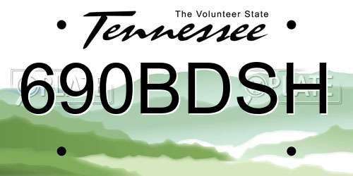 690BDSH Tennessee License Plate