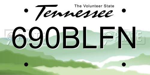 690BLFN Tennessee License Plate