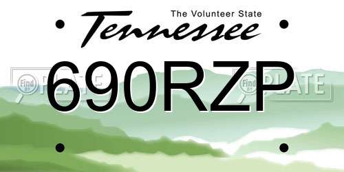 690RZP Tennessee License Plate