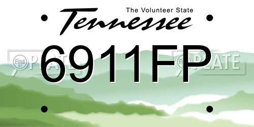 6911FP Tennessee License Plate