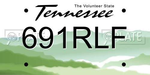 691RLF Tennessee License Plate