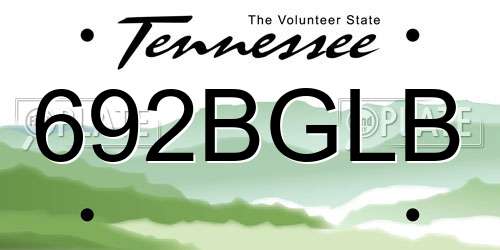 692BGLB Tennessee License Plate