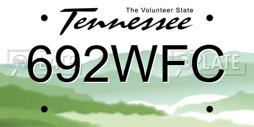 692WFC Tennessee License Plate