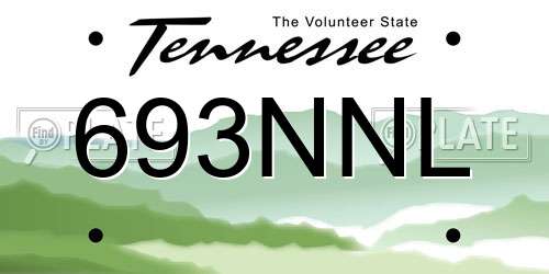 693NNL Tennessee License Plate