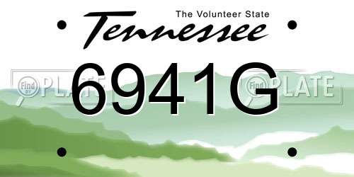 6941G Tennessee License Plate