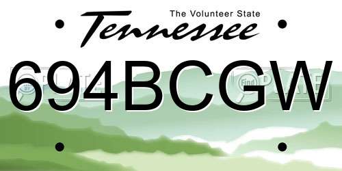 694BCGW Tennessee License Plate