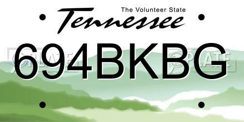 694BKBG Tennessee License Plate
