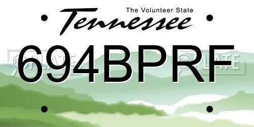 694BPRF Tennessee License Plate