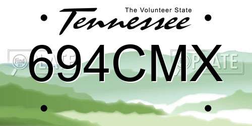 694CMX Tennessee License Plate