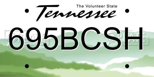 695BCSH Tennessee License Plate